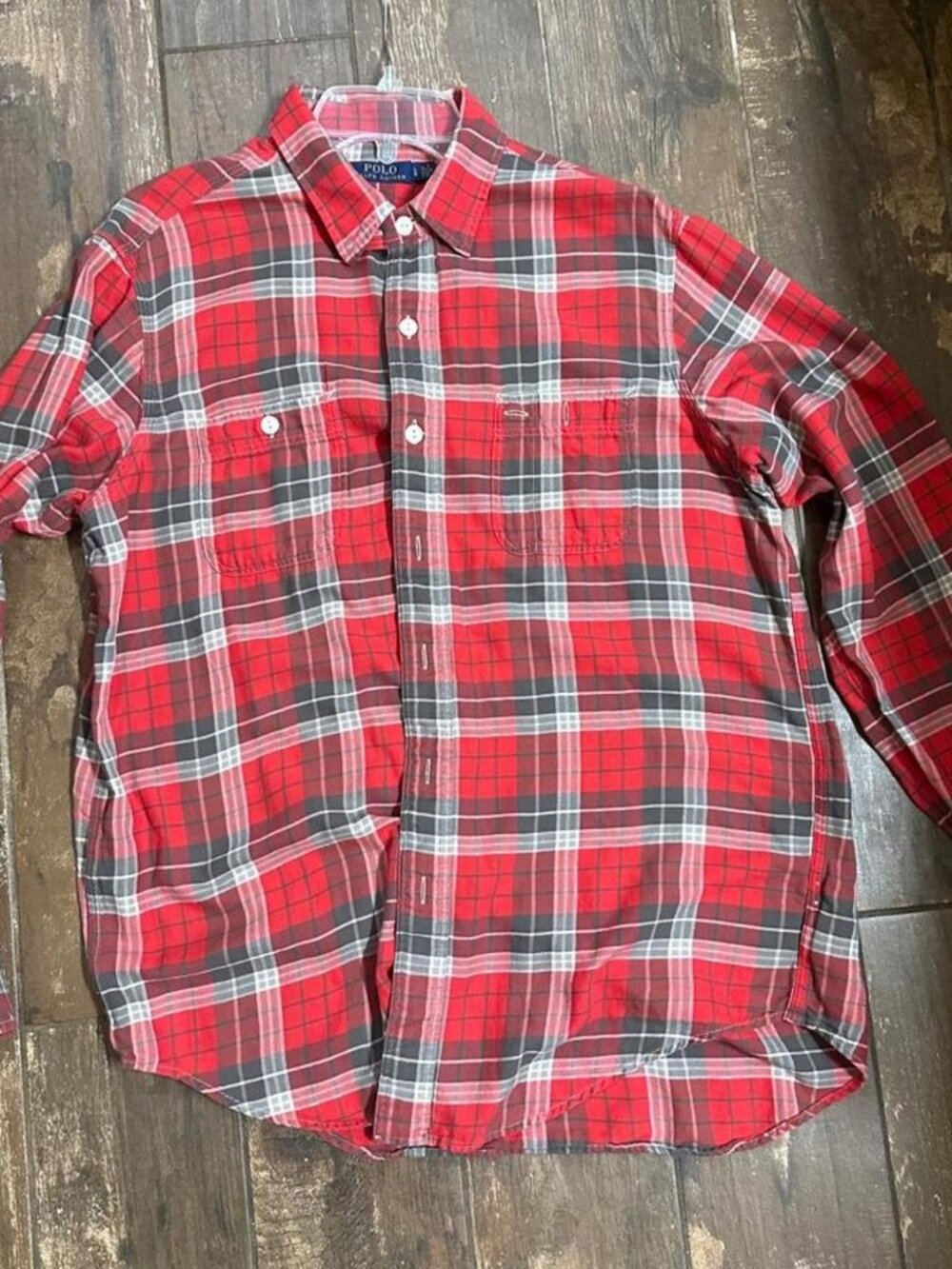 Polo Ralph Lauren men’s red plaid flannel shirt Size L #flannel #preppy